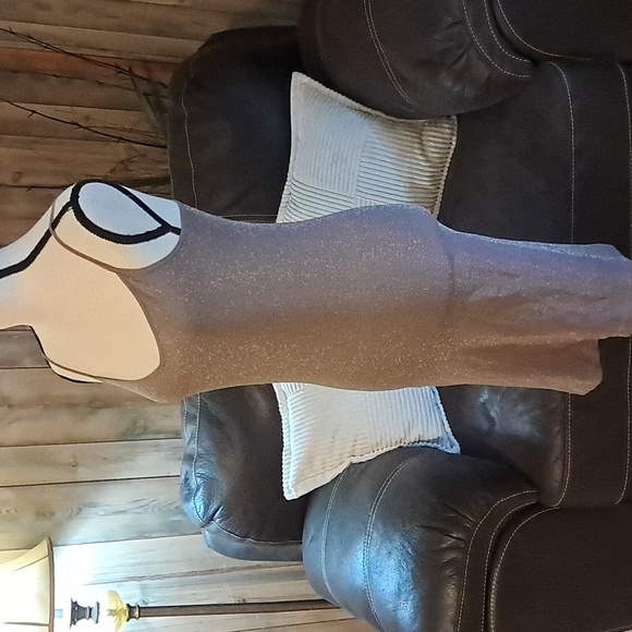 Intimately Free People Nude Metallic Slip Dress Size M/L - Picture 3 of 8